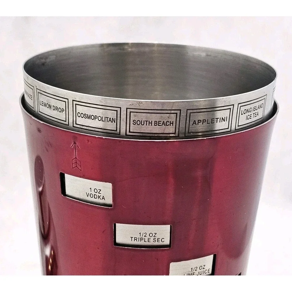 Barware Collection  Stainless Steel 15 Recipe Dial-a-Drink Cocktail Shaker